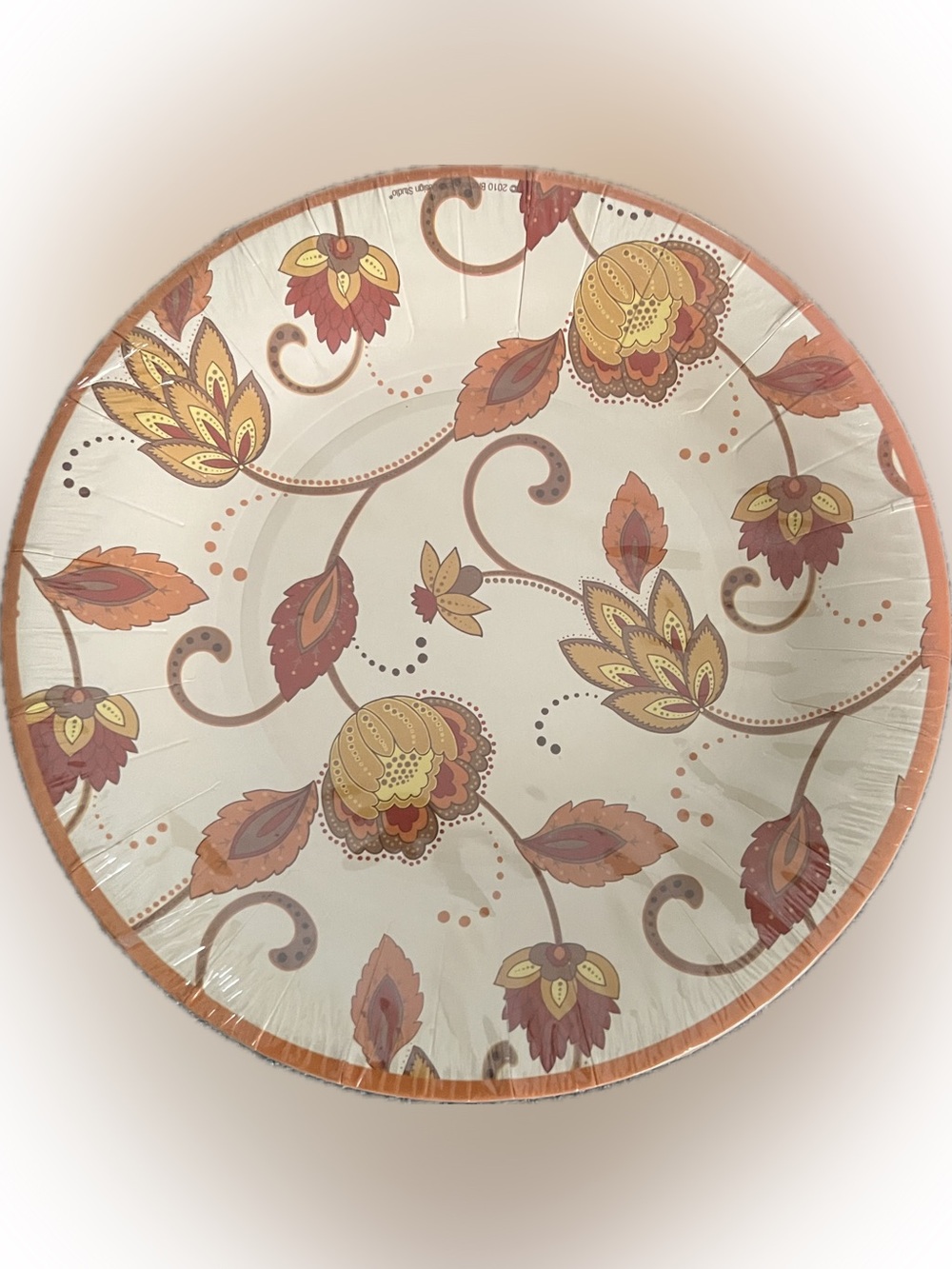 💥 New Decorative Floral Dessert Paper Plates Autumn Leaves Pattern 8”